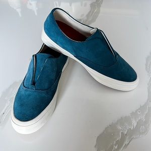 SeaVees Sunset Strip Slip On Sneakers Teal Blue Womens Sz 9